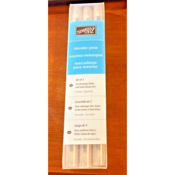 Stampin Up! Blender Pens Set Of 3 Acid-Free & Xylene-Free Dual-Tipped Pen NEW - Picture 1 of 6